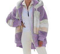 Cocila Manteau Polyesterzippertrip Girls D Hiver (Purple Xxxl) Veste Femmes Jean Veste Cuir Blanche Femmes Blouson Only Running Impermeable Moto ImperméAble Homme Lin Manteaux Sans Manche Doudoune