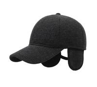 Cocila Men's Hat Autumn and Winter Middle Elderly Thick Ear Warm Cap Outdoor Woolen Cold Father Cotton Bonnet Enfant Skate (Grey One Size) Casquette Camouflage Hommes Chapeau Italien Hommes Hiver