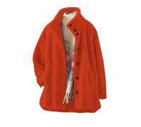 Cocila New Cardigan Button Down Coat Solid Color Hoodie Fleece Gilet Matelassé En Cuir (Orange Xxxxl) Veste Jean Veste Femmes Demi Saison Ete Only RandonnéE Moto Homologué Manteau Blouson Hiver