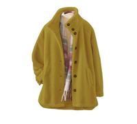 Cocila New Cardigan Button Down Coat Solid Color Hoodie Fleece Gilet Matelassé En Cuir (Yellow L) Veste En Jean Femmes Beige Veste Jean Noir Femmes ÉTé Blouson Only Rouge Bleu Marine Coton Jacket