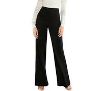 Cocila Pantalon Ete Femme Leger Dress Pants Wide Leg Pull on Stretchy Work Women High Waisted Trousers Black Four Season for Spring Summer Autumn Winter Lin Coton Stretch Large Fluide Jogging Le Noir
