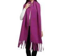 Cocila Popular Thickened Warm Scarf With Tassel Shawl For Women Écharpe Châle D'Hiver Grosse Echarpe Longue Femme Blanche Allée Du Foulard Rouge Blanc Bleu Rose Noire Chaude Noel Hiver Fushia