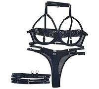 Cocila Promo Et Ventes Flash du Jour Dessous Sexy Erotique Femme Cuir Lingerie Sexy Laniere Tenues Deguisees Coquines Femme Body Sexy Femme Noir sous Vetements Feminins Erotique Mes Commandes