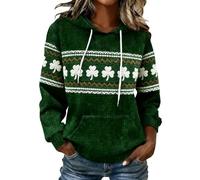 Cocila Pull À Capuche Femme Irlandais en pour Manches Longues Imprimé Graphique Veste Polaire Hiver Sweat Zippé Ete Sweet Crop Top Vest Capuch Oversized Hoodie Chaud Shirt Longue Blouson