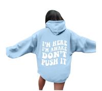 Cocila Pull À Capuche pour Femme Haut Manches Longues Imprimé Femmes Campus La Jeunes Sweat Shirt Chaud Hiver Polaire Zippé Printemps Sweatshirts Veste Longue Sweat Shirt Yoga Hoodie Chaude