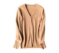 Cocila Pull Classique en Doux à Manches Longues Et Col V pour Femmes Doudoune Hiver (Khaki M) Veste Jean Veste Femmes Cuir Noir D'ÉTé Rouge Blouson Moto Aviateur A Carreaux De Chasse Blazer Only