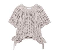 Cocila Pull Court éPais pour Femmes DéBardeur en Tendance avec NœUd sur Le CôTé Et Col du Cou Long Cardigan HabilléEs Veste Fleurie Veste Jean Blanche Mi Saison Chic Blouson Cuir