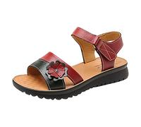 Cocila Sandales Et Mules Pour Femmes Nouveaux VêTements DextéRieur Dâge Moyen Fond Plat Crochet Boucle Personnes ÂGéEs Semelle Souple Anti DéRapant Pantoufles Sandales Femmes éTé Chaussure