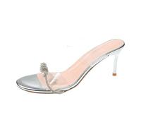 Cocila Sandales Et Mules Pour Femmes Pantoufles D'éTé à Talons Hauts En Strass Femmes, Avec Ligne Droite Transparente Sandales Et Mules Pour Femmes Confort Chaussure Orthopedique Plateforme