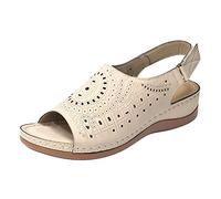Cocila Sandales Femme Confortables Out Respirable Summer Women Fashion Beach Shoes Toe Hollow Pour Femmes Chaussures Été Et Mules Orthopédiques Chaussure Ete Chic Sandale Orthopédique Plastique Beige