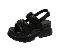 Cocila Sandales Femme Été Confortable Bout Ouvert De Plage À Semelles Épaisses Commerce Extérieur Sport Grande Taille Avec Rond Plate Pieds Larges Compensee Entre Doigts Les Chaussures Femmes