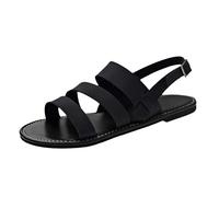 Cocila Sandales Femme Été Confortable Bout Ouvert De Plage D'Été Pour Femmes Style Bouche Poisson Grande Taille Rond Semelle Plate Bride À La Cheville Décontractées Sandale Ete Plastique