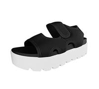 Cocila Sandales Femme Été Confortable Chaussures Cravate Teint Tissu Visage Ouvert Orteil Crochet Boucle Semelle Épaisse Femmes Et Nu-Pieds Sandale De Marche Nue Pied Voute Plantaire Sabot