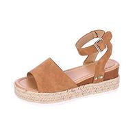 Cocila Sandales Femme Été Confortable Léger Bout Ouvert De Plage Chaussures Pour Femmes Plates-Formes Chaussure Les Nu Pieds Larges Et Sensibles Talon Plateforme Confort Sandale Marche Nue Pied