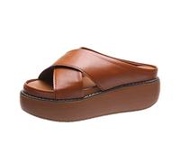 Cocila Sandales Femmes éTé à Lacets Respirantes Pour Femmes La DéContractéEs Sandales Cuir Talon Chaussures Pieds Larges Semelles Confort Cuir Pied Large Sandale Noir Plastique Sandalettes