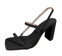 Cocila Sandales Femmes éTé à Talon Aiguille Combinaison Orteil Pied Haut Mince Couleur Unie éPais Ensemble Sangle Pour Talon Aiguille Chaussure Femmes Mariage Confortables Et Mules Plateforme