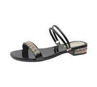 Cocila Sandales Femmes éTé à Talon Aiguille De Plage Pour Pantoufles DéContractéEs Creuses Chaussure Plates RéTro Talons Bas Talon Aiguille Sexy Sexy Danse Femmes Sandales Bleu Mules DoréEs