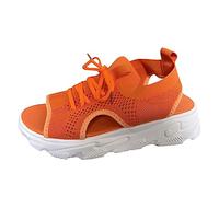 Cocila Sandales Femmes éTé Confortable ÉTé DéContracté Blanc Semelle éPaisse à Lacets Bout Ouvert Chaussure De Plage Sandales De RandonnéE Femmes Sabot Plastique Ete OrthopéDique