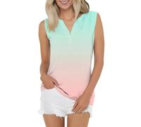 Cocila Soldes Vetements Femmes Tee Shirts Noel Femme Haut Paillettes Blouse Taille Elastique Bas Chemise Militaire T Halloween Manches Courtes Tee Col V Femme Liquette Sans Manche Bleu