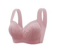 Cocila Soutien-Gorge sans pour Femmes Confort Et Couverture Rétractable À Forte Poitrine, Petite Lingerie, Armature, Grande Taille, Bonnets Complets Soutien Gorge Firm Lift Brassiere Maintien Rose XL