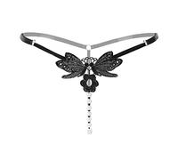 Cocila String Sexy Tanga Femme Chic Brodée Ouvert Entrejambe Culotte Invisible Lingerie Ficelle Erotique Slip Lot Culottes pour Femmes Érotique Slips Mini Panties De Pute avec Trou Body Taille