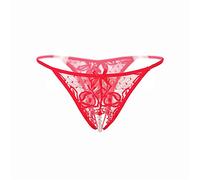 Cocila String Tanga Femme Crotchless Culottes Entrejambe Thong avec des Perles Masser sous-Vêtements Slip Sexy Chic Culotte Ficelle Butt Lifting Knickers - Hot Transparent pour Femmes G Strings