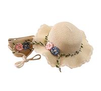 Cocila Sun Age Filles Sac De Et 28 Enfants Chapeau Fleur Ensemble Soleil Tourisme Casquettes Baseball Bonnet Blanc Fourrure (Beige One Size) Cagoule Polaire Femme Casquette Impermeable Femme