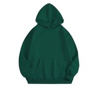 Cocila Sweat À Capuche Décontracté Manches Longues avec Cordon Serrage pour Femme Lettre Graphique Imprimée Col Rond Haut Zippé Sport Veste Pull Sweatshirts Hoodie Gilet Shirt Polaire Chaud Vert XL