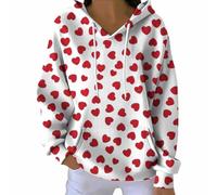 Cocila Sweat À Capuche Femme Casual Graphique pour Imprimé Mignon Amusant Tendance Et Coloré Pull Gilet Sweatshirt Veste Longue Zippée Sweater Vest Women Oversized Hoodie Chaude Manches Blanc XL