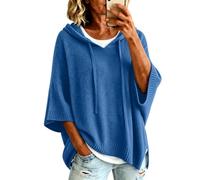 Cocila Sweat À Capuche Femme Décontracté Col V pour | Pull Ample en Idéal L'Automne Et l'hiver Rose Veste Polaire Shirt avec Vest A Capuch Sport D Automne Blouson Sweet XXL Sweat-Shirt Crop Top Bleu