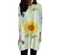 Cocila Sweat À Capuche Manches Longues pour Femme Coupe Slim Décontractée Taille Haute Pull-Over Robe Moulante Veste en Pull Chaude Zippe avec Automne Shirt Zippée Ete Sweats Long A Sweet