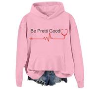 Cocila Sweat À Capuche Tendance d'automne pour Femme Décontracté « Soyez Bon » Unisexe Veste Pull Polaire Chaud Chaude Grande Taille Automne Rose D Hiver Sweatshirts Sweat-Shirt Gilet A Rose 4XL