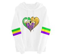 Cocila Sweat-Shirt À Capuche Grandes Tailles Oversize pour Femmes Pulls en Coton d'hiver Hauts Tendance Sweat Long Femme Sweet Polaire Chaude Sweatshirts Blouson Sweaters for Women Veste Blanc L
