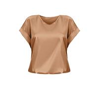 Cocila T-Shirt à Manches Courtes en Satin pour Femmes de Printemps et d'été sous Pull Dentelle Haut Paillette Femme Chemisier Femme Chic Grande Taille t Shirt Jaune Femme Solde