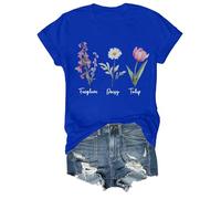 Cocila Tee Shirts Femmes Manches Longues à Fleurs Fdt, Chemise T Col Rond, Imprimé Fleurs, Tee Shirts Manches Longues Femmes T Coton Manche Longue Lot Rond Top Jaune