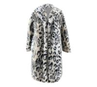 Cocila The New Leopard Print Women's Coat For Autumn/Winter 2025 Has A Long Suit Collar Imitating Pull Noir (White Xxl) Veste Legere Femmes Mi Saison Veste Kaki Femmes Printemps Demi Saison