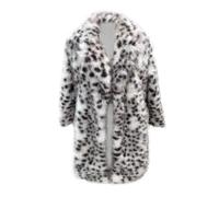 Cocila The New Leopard Print Women's Coat For Autumn/Winter 2025 Has A Long Suit Collar Imitating Pull Noir (Black M) Veste Printemps Femmes Veste Femmes Automne Blouson Jean Cuir Capuche Moto