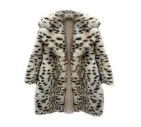 Cocila The New Leopard Print Women's Coat For Autumn/Winter 2025 Has A Long Suit Collar Imitating Pull Noir (Yellow Xl) Veste Beige Femmes Veste Camel Femmes Blouson Printemps Cuir Avec Capuche Bi