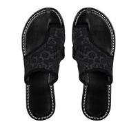 Cocila Tong Femme Été Chaussures De Plage Et Piscine D'Été Pour Femmes Nouvelles Sandales Compensées Creuses Grande Taille Pantoufles Décontractées À Semelle Plate Femmes Confort Confortable Le noir