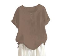 Cocila Tunique Femme Jaune Soldes Tee Shirts Noel Femme Col V Haut Blanc Chic Et Elegant Fete des MèRes Tops Long Grande Taille Tunique Manche Longue Blouse Travail Pression T Squelette Polyamide