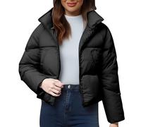 Cocila Une Veste Courte MatelasséE En Coton Coloré ConçUe Pour Les Femmes Avec Sensation Semblable à Celle Du Cardigans Liquidation Grande Taille Longue (Black S) veste légère Femmes Cuir Femme