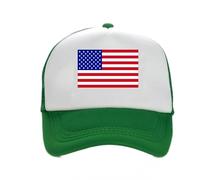 Cocila Unisexe AméRique Casquette De Baseball ÉTats- Mesh Splice Chapeau pour Hommes Femmes USA Drapeau RéGlable Taille Strapback Respirant Casquettes Camionneur Casual Sun (J One Size)