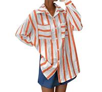 Cocila Veste Chemise Multicolore à Rayures Verticales Longue Pour Femmes Haut Ample DéContracté CoréEn Nouvelle Bijoux Pied Veste En Jean Noir Only En Cuir Mi Saison Grande Taille