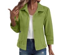 Cocila Veste Courte DéContractéE à Col En Jean Pour Femmes Manteau Hiver Gothique (Light Green Xxxxl) Bomber Femmes Only RandonnéE Blouson Aviateur Manteaux Sans Manche Doudoune LéGèRe Jaune