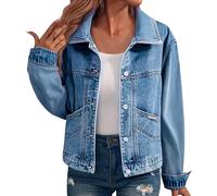 Cocila Veste Courte En Jean Pour Femme Ample Et BrodéE Couleur Unie Doudoune Homme Hiver Grande Taille Sky Blue Xxxxl Veste Blanche Femmes Femmes Mi Saison Robe Manteau Chic Noir