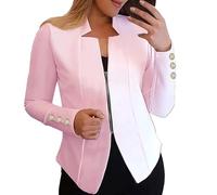 Cocila Veste De Costume pour Femmes Couleur Unie Fermeture éClair Poignets Et Boutons Automne Manteau Rouille Veste Noire en Jean Blouson Moto Hiver Chaud Grande Taille Doudoune