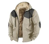 Cocila Veste en Coton à Capuche de Couleur Assortie avec Fermeture éclair pour Hommes Vestes De Gommage pour Hommes Zippées Blouson Hiver Garçon 14 Ans Mes Commandes Passées en 2024