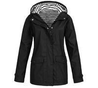 Cocila Veste Pluie pour Femmes, Fermeture éclair, à Capuche décontracté, Coupe-Vent léger, Manteau Manches Longues, Vestes À Capuche Blouson Femme Femme en Cuir Marron Jean Impermeable Running A