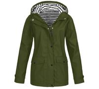 Cocila Veste Pluie pour Femmes, Fermeture éclair, à Capuche décontracté, Coupe-Vent léger, Manteau Manches Longues, Vestes À Capuche Blouson Femme Femme en Cuir Marron Jean Impermeable Running A