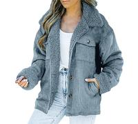 Cocila Veste Polaire éPaisse En Velours CôTelé Pour Femmes Couleur Unie Col Peluche Hiver Manteau Cire (Bu1 L) Blouson Printemps éTé Only Bi Matiere RandonnéE Hommes Grande
